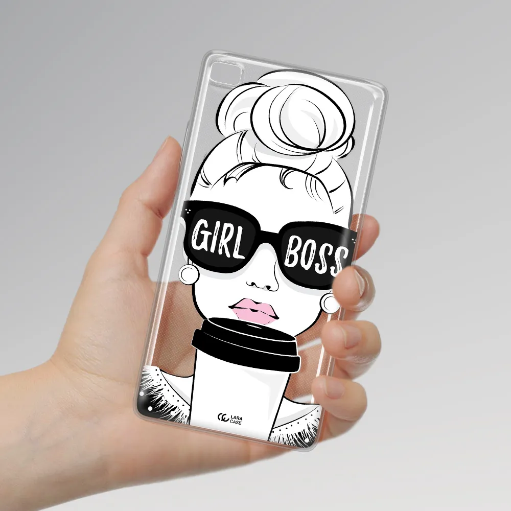 Girl Boss Huawei P8 Clear TPU Case