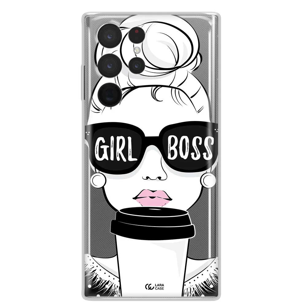 Girl Boss Samsung S 22 Ultra Clear TPU Case