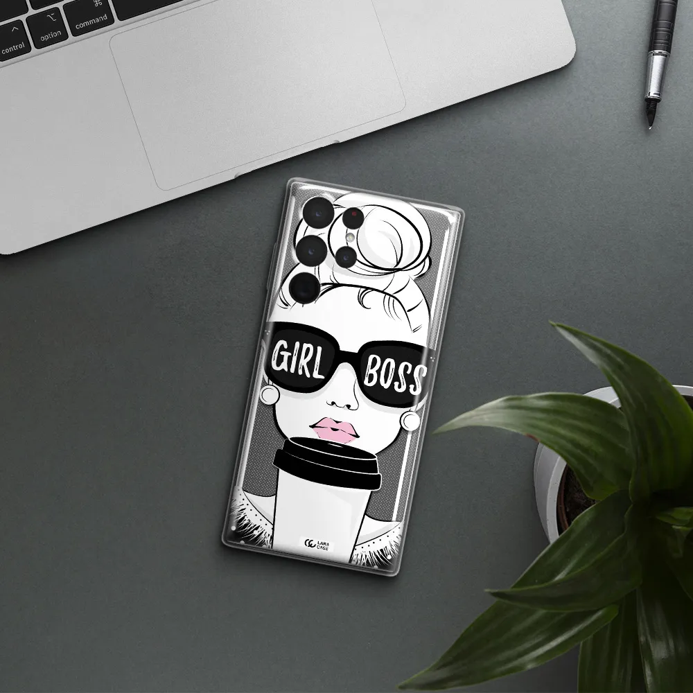 Girl Boss Samsung S 22 Ultra Clear TPU Case