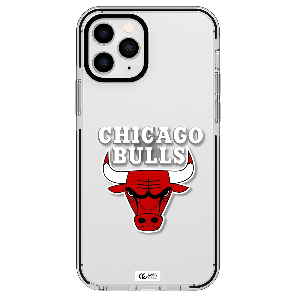 Chicago Bulls Apple iPhone 11 pro impact black border Case