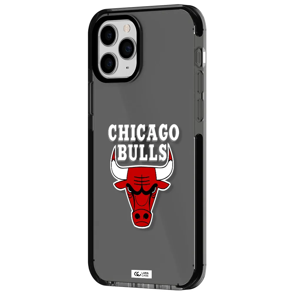 Chicago Bulls Apple iPhone 11 pro max impact Smoke Black Case