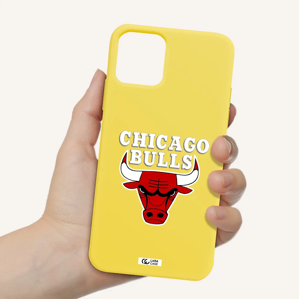 Chicago Bulls Apple iPhone 11 pro max Silicone canary yellow Case
