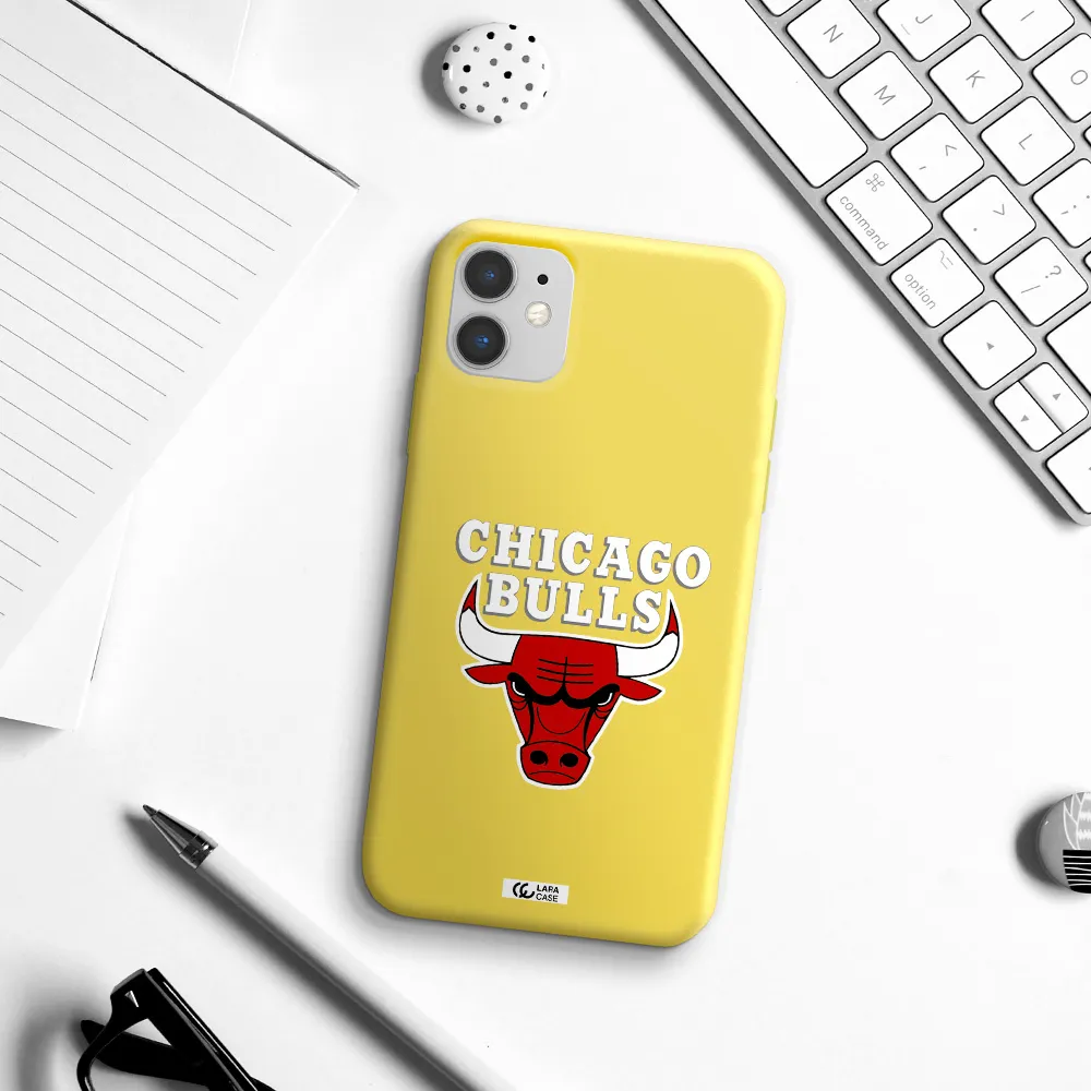 Chicago Bulls Apple iPhone 11 Silicone canary yellow Case