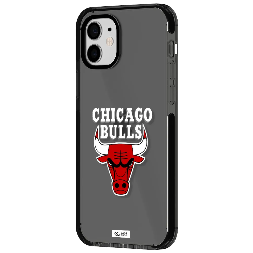 Chicago Bulls Apple iPhone 12 impact Smoke Black Case