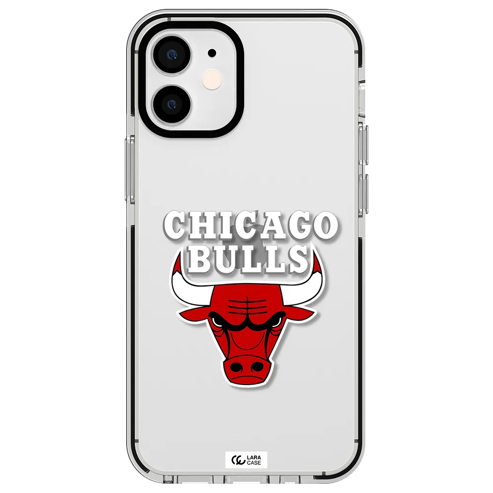 Chicago Bulls Apple iPhone 12 mini impact black border Case