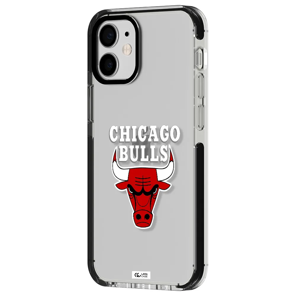Chicago Bulls Apple iPhone 12 mini impact black border Case