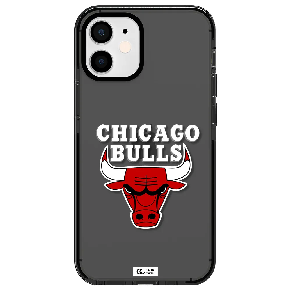 Chicago Bulls Apple iPhone 12 mini impact Smoke Black Case