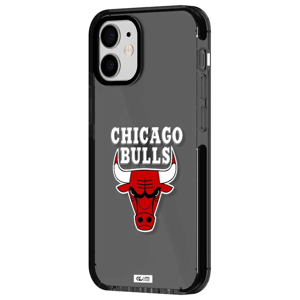 Chicago Bulls Apple iPhone 12 mini impact Smoke Black Case