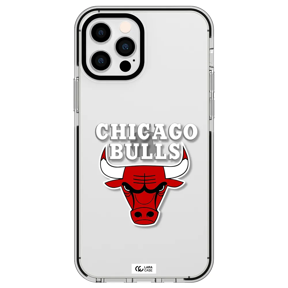Chicago Bulls Apple iPhone 12 pro impact black border Case