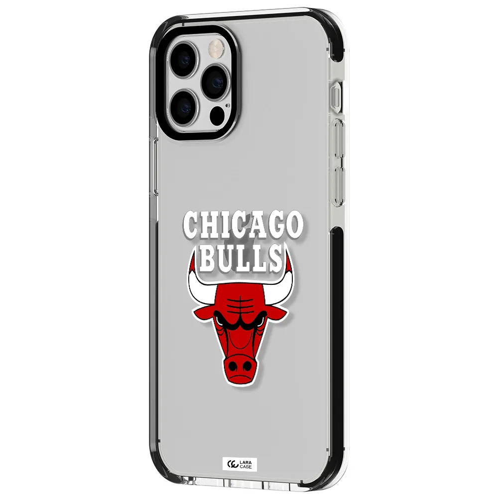 Chicago Bulls Apple iPhone 12 pro impact black border Case