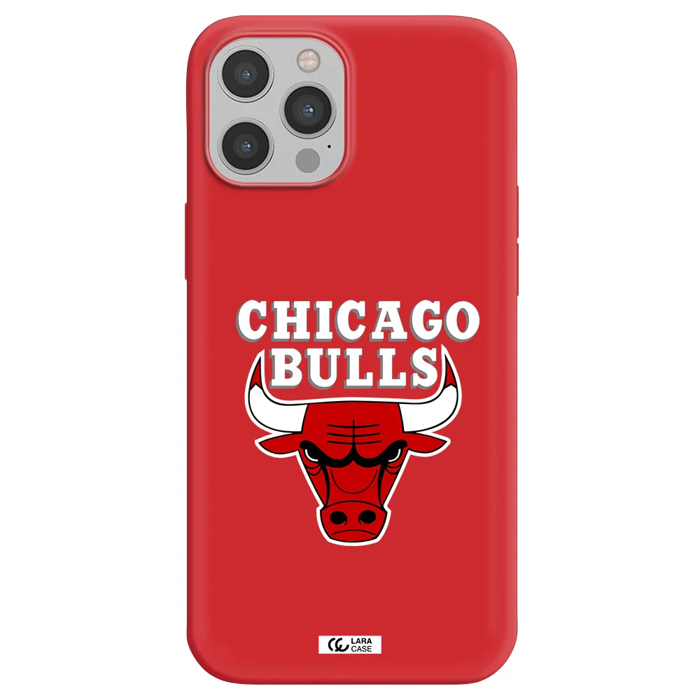 Chicago Bulls Apple iPhone 12 pro Silicone Imperial Red Case