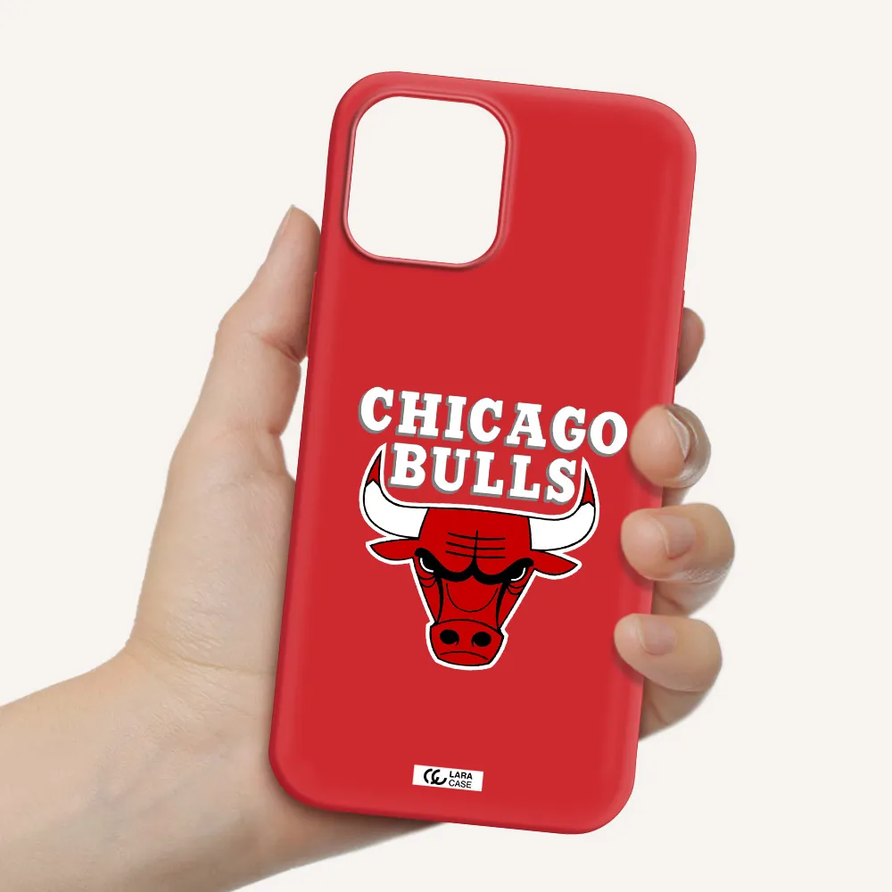 Chicago Bulls Apple iPhone 12 pro Silicone Imperial Red Case