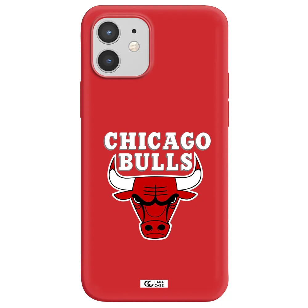 Chicago Bulls Apple iPhone 12 Silicone Imperial Red Case