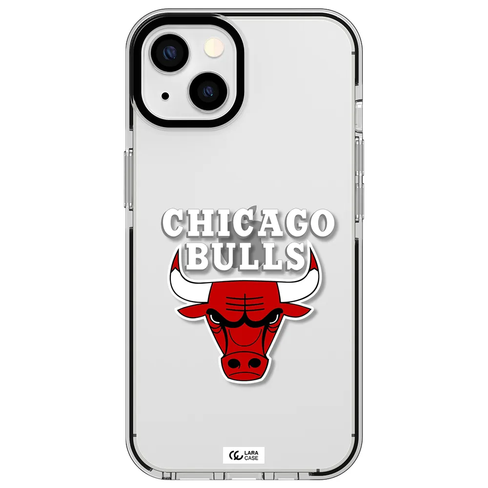 Chicago Bulls Apple iPhone 13 impact black border Case