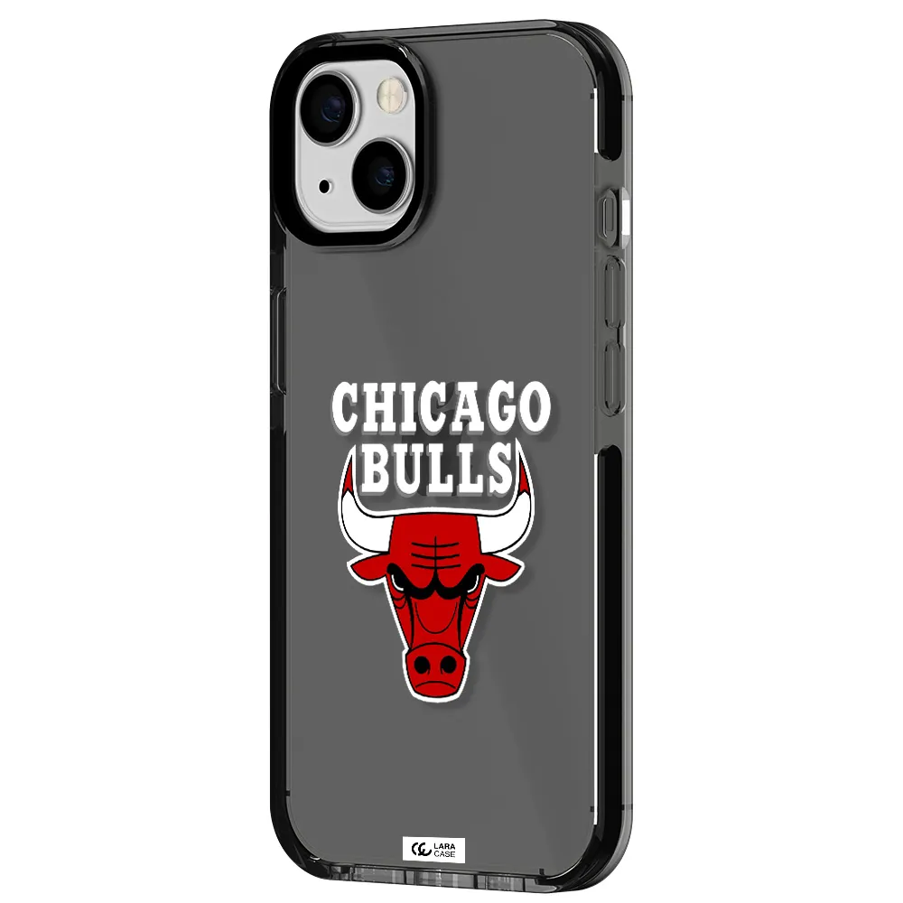 Chicago Bulls Apple iPhone 13 impact Smoke Black Case