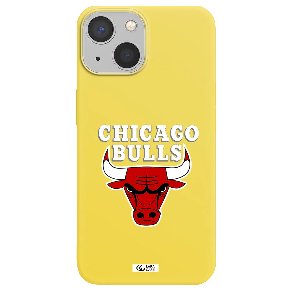 Chicago Bulls Apple iPhone 13 mini Silicone canary yellow Case