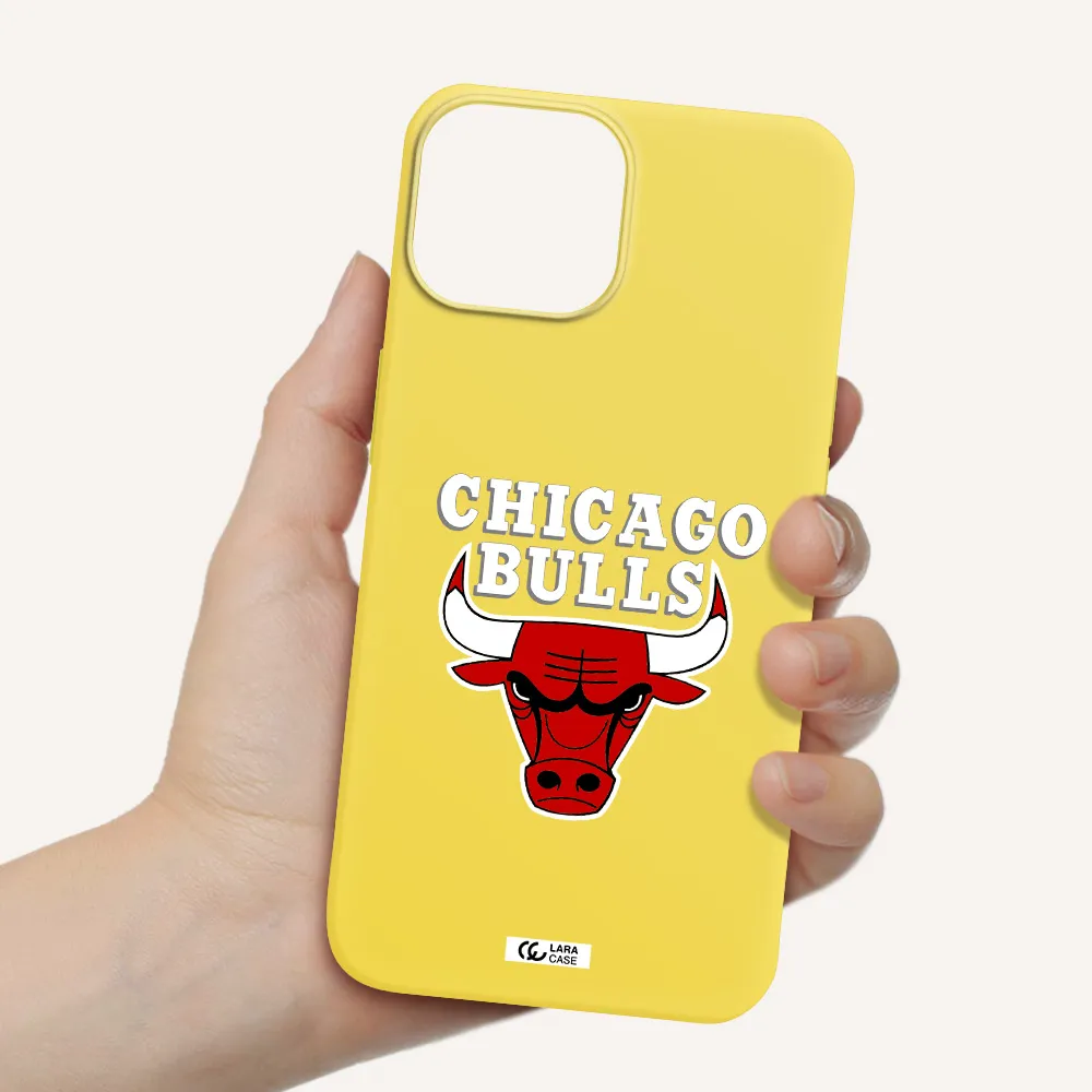 Chicago Bulls Apple iPhone 13 mini Silicone canary yellow Case