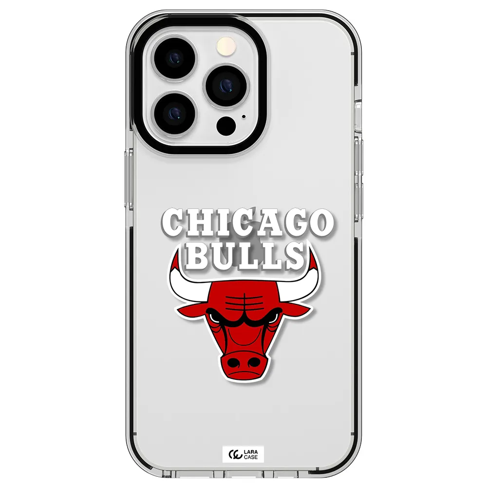 Chicago Bulls Apple iPhone 13 Pro impact black border Case