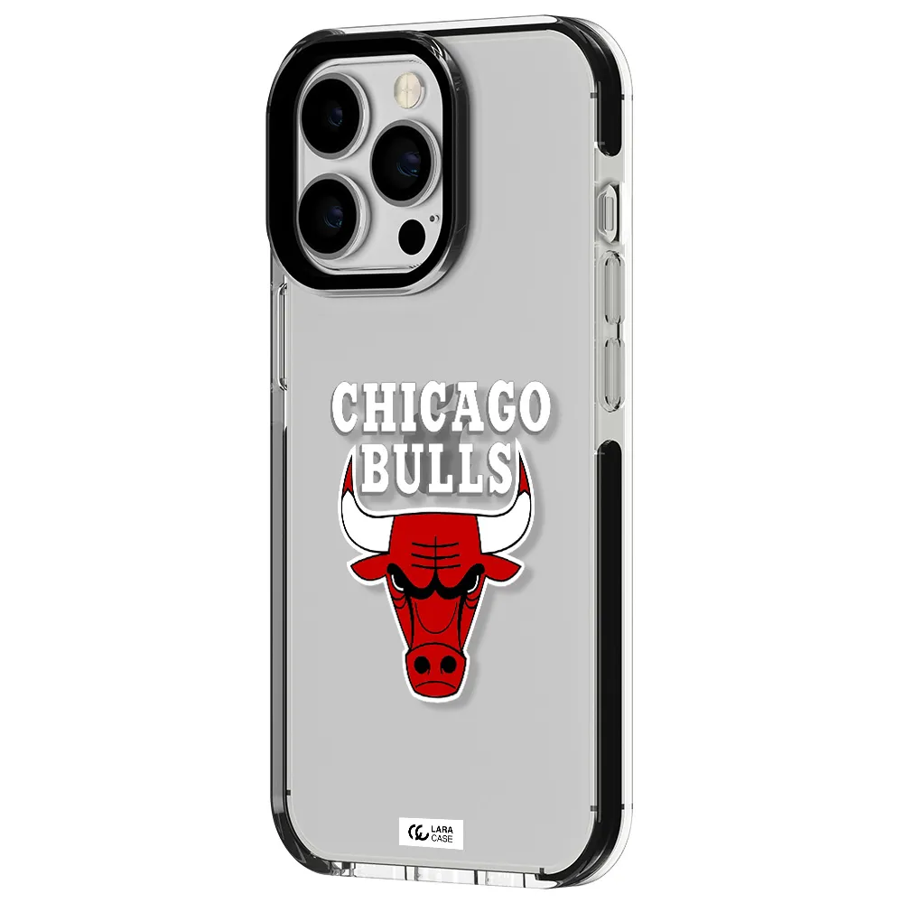 Chicago Bulls Apple iPhone 13 Pro impact black border Case