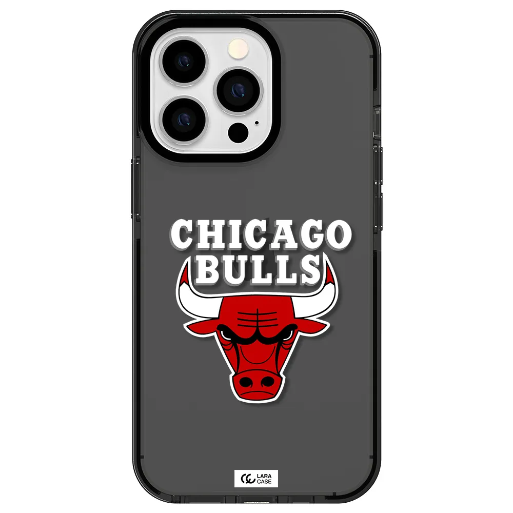 Chicago Bulls Apple iPhone 13 Pro impact Smoke Black Case