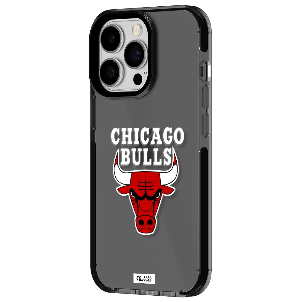 Chicago Bulls Apple iPhone 13 Pro impact Smoke Black Case
