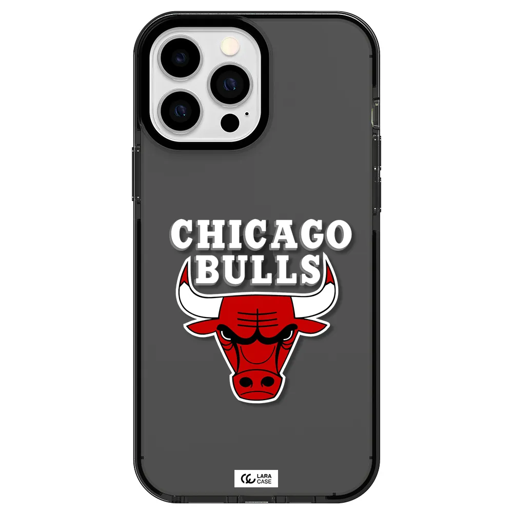Chicago Bulls Apple iPhone 13 Pro Max impact Smoke Black Case