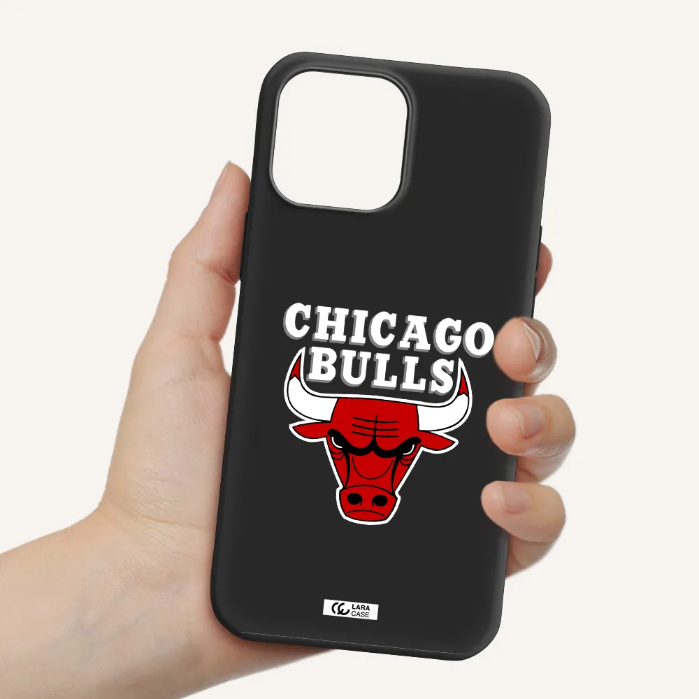 Chicago Bulls Apple iPhone 13 Pro Max Silicone black Case