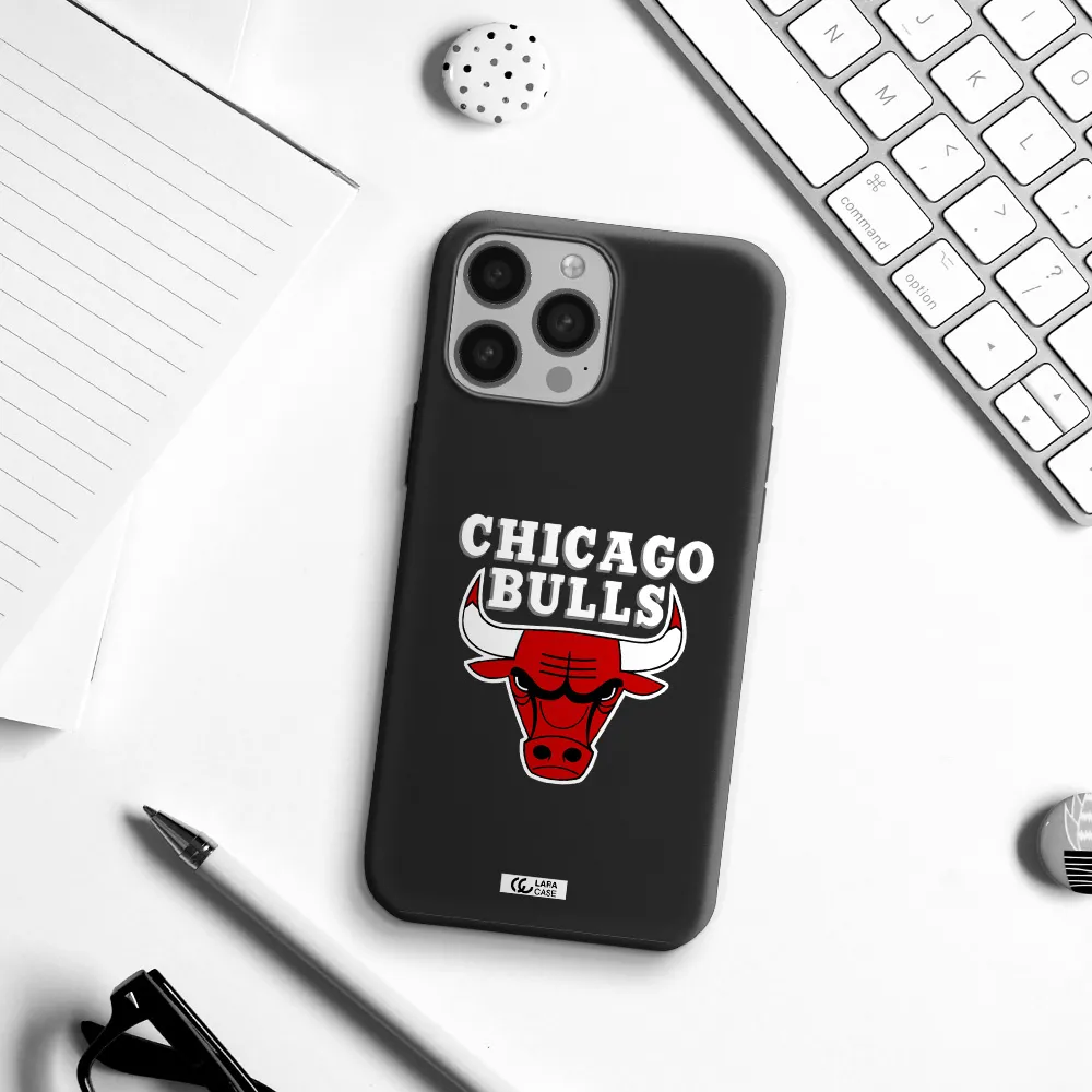 Chicago Bulls Apple iPhone 13 Pro Silicone black Case