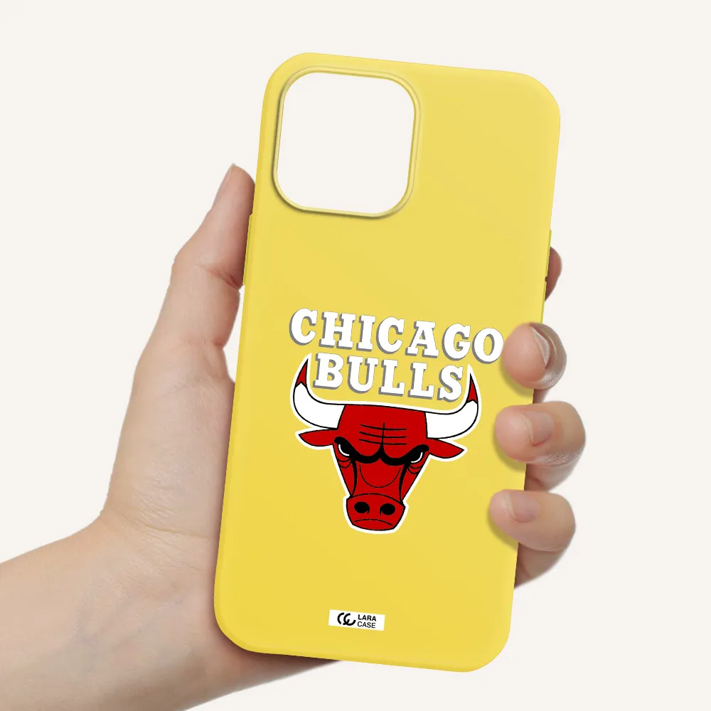Chicago Bulls Apple iPhone 13 Pro Silicone canary yellow Case