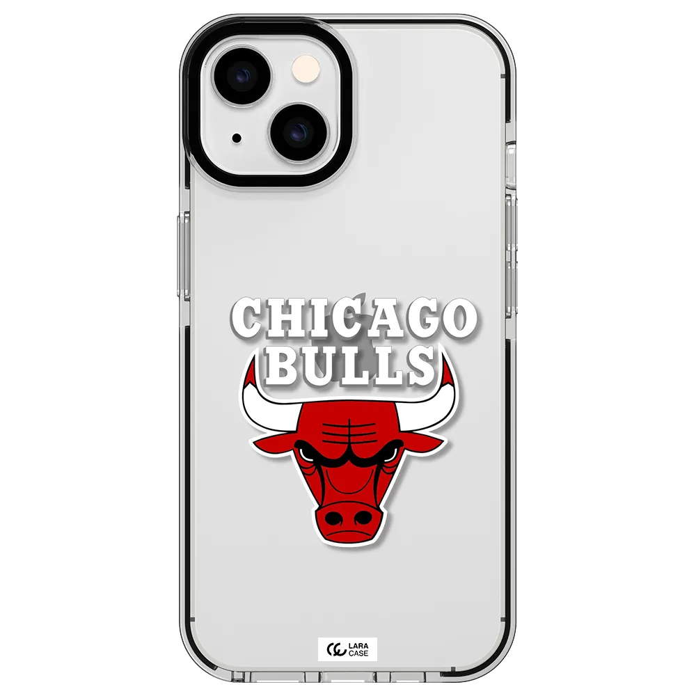 Chicago Bulls Apple iPhone 14 impact black border Case