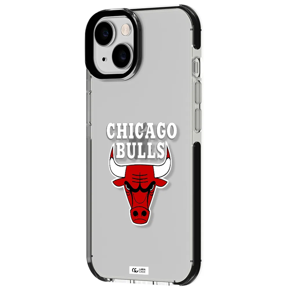 Chicago Bulls Apple iPhone 14 impact black border Case
