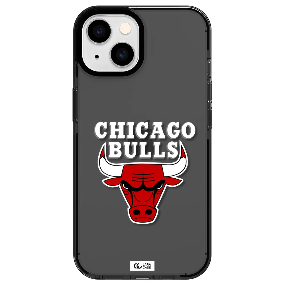 Chicago Bulls Apple iPhone 14 impact Smoke Black Case