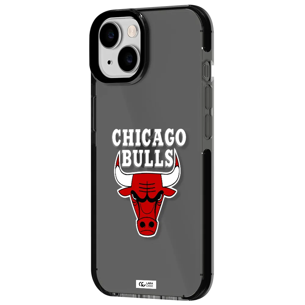 Chicago Bulls Apple iPhone 14 impact Smoke Black Case