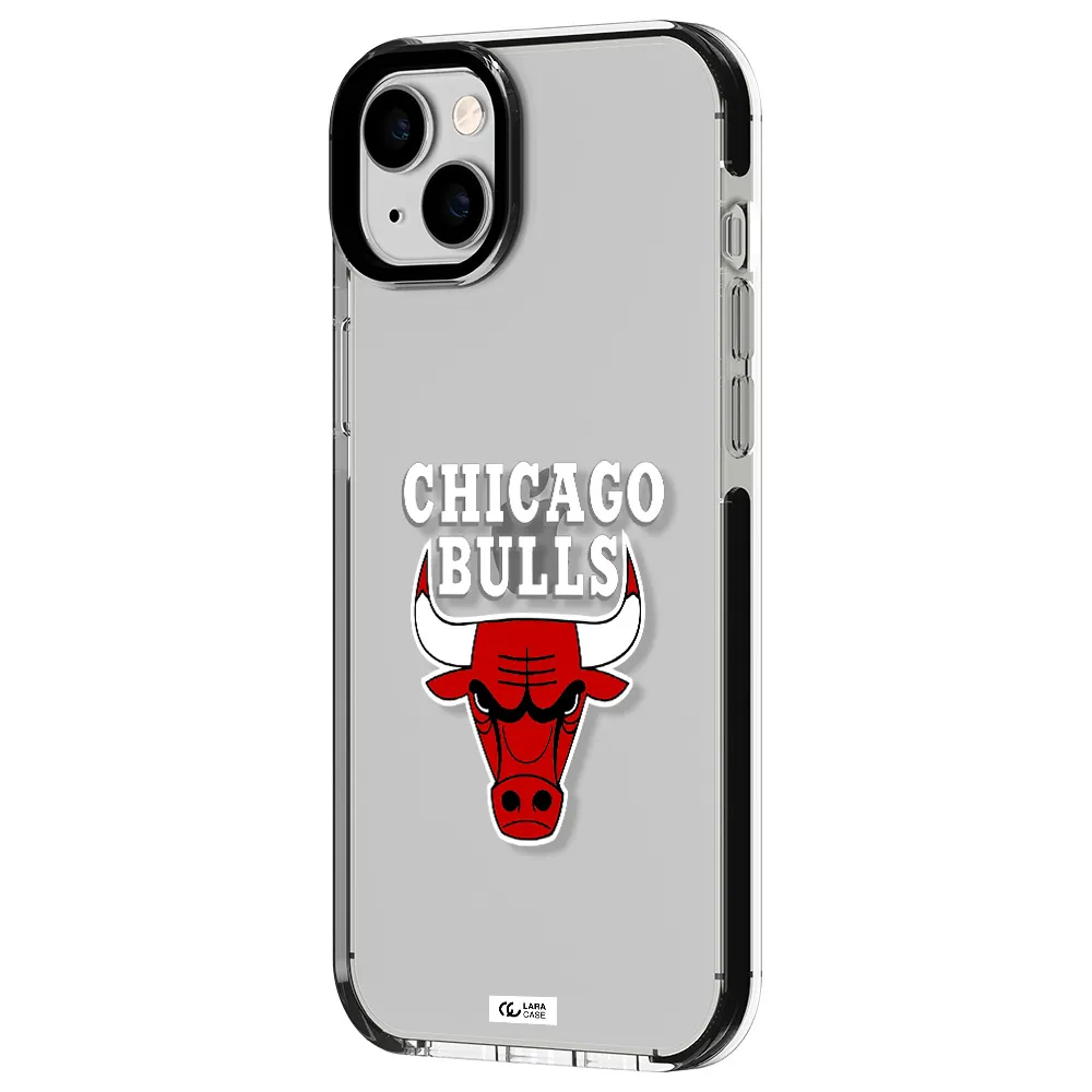 Chicago Bulls Apple iPhone 14 plus impact black border Case