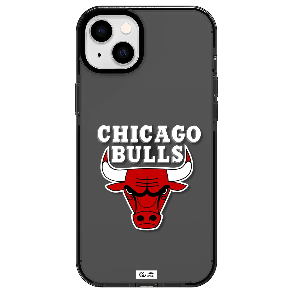Chicago Bulls Apple iPhone 14 plus impact Smoke Black Case