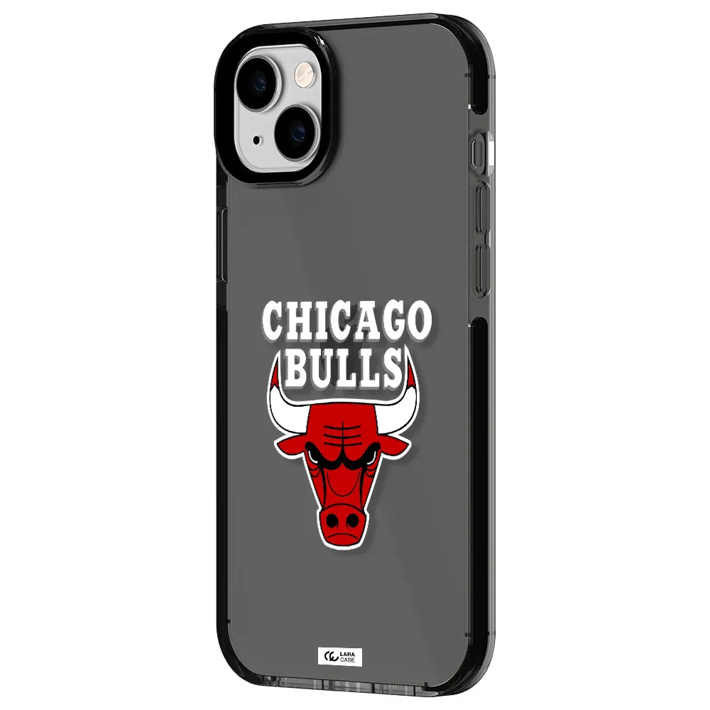 Chicago Bulls Apple iPhone 14 plus impact Smoke Black Case