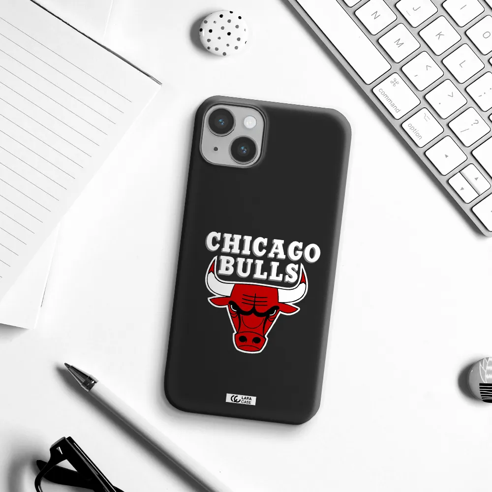 Chicago Bulls Apple iPhone 14 plus Silicone black Case