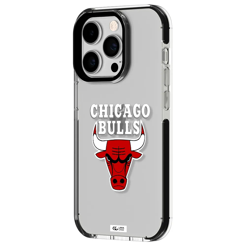 Chicago Bulls Apple iPhone 14 pro impact black border Case