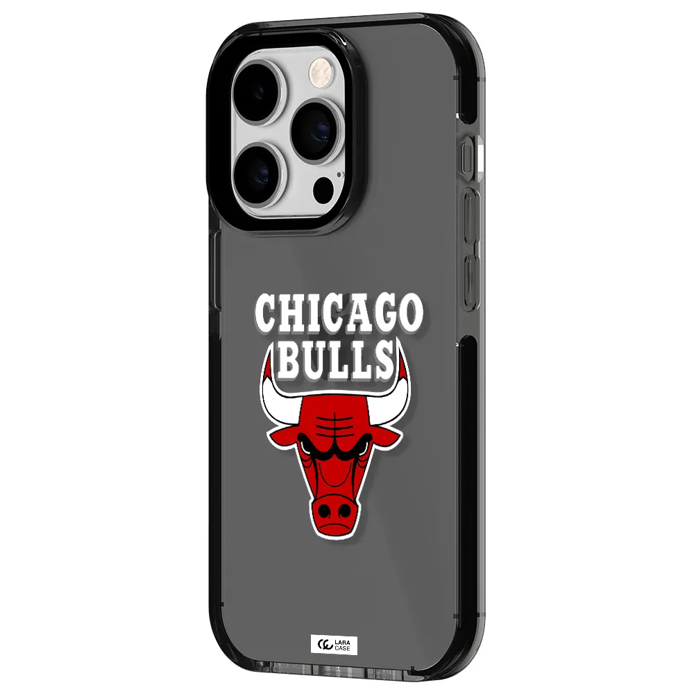 Chicago Bulls Apple iPhone 14 pro impact Smoke Black Case