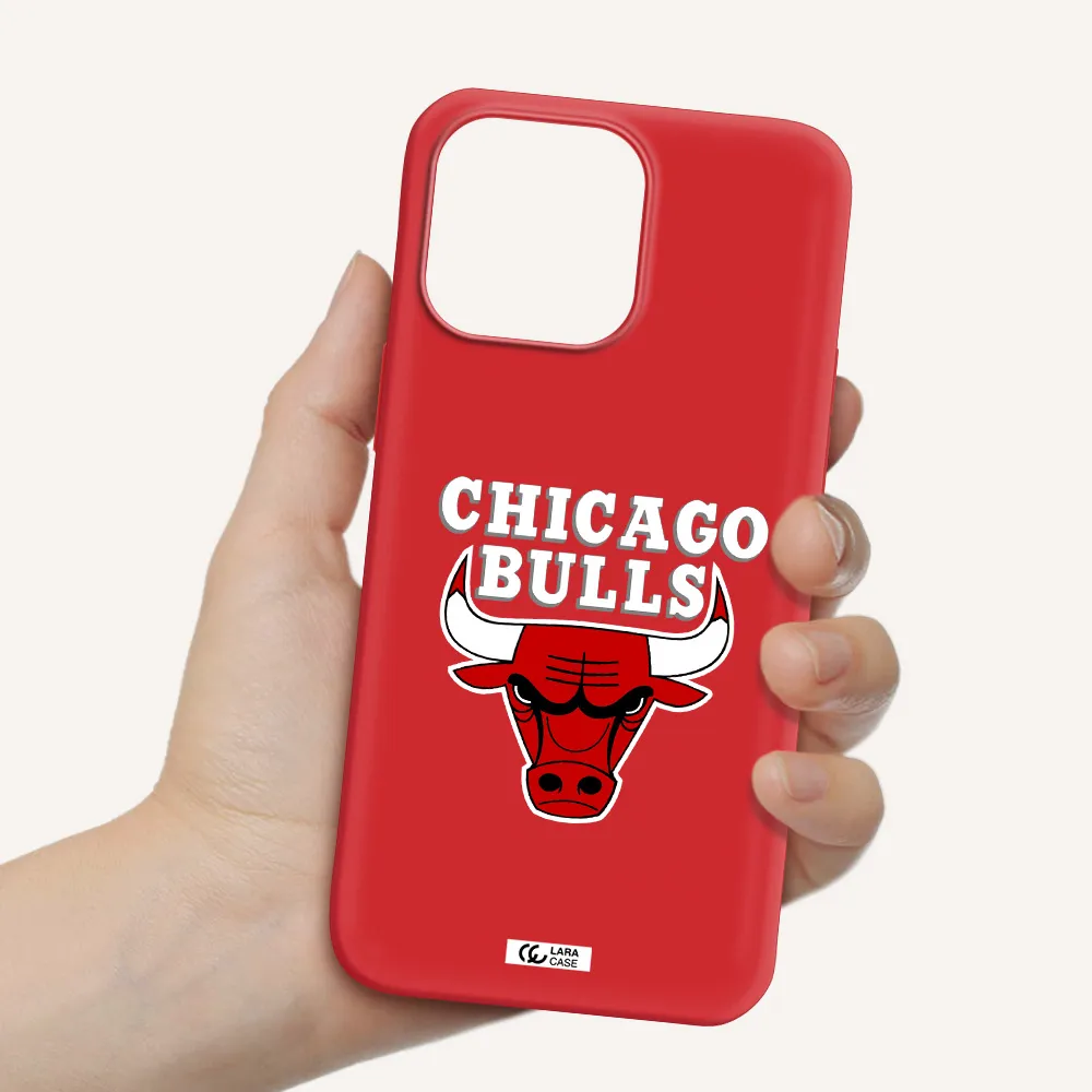 Chicago Bulls Apple iPhone 14 pro max Silicone Imperial Red Case