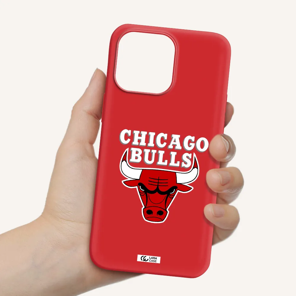 Chicago Bulls Apple iPhone 14 pro Silicone Imperial Red Case