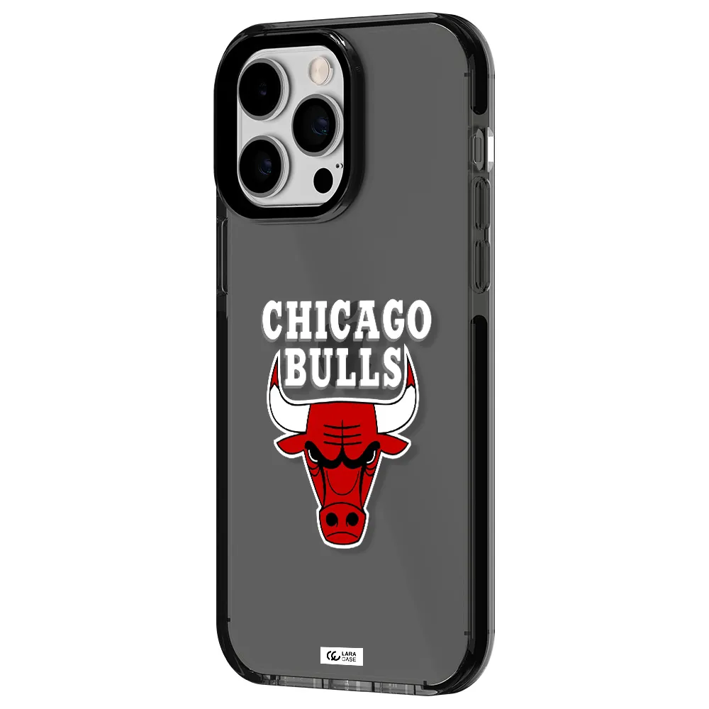 Chicago Bulls Apple iPhone 15 Pro Max impact Smoke Black Case