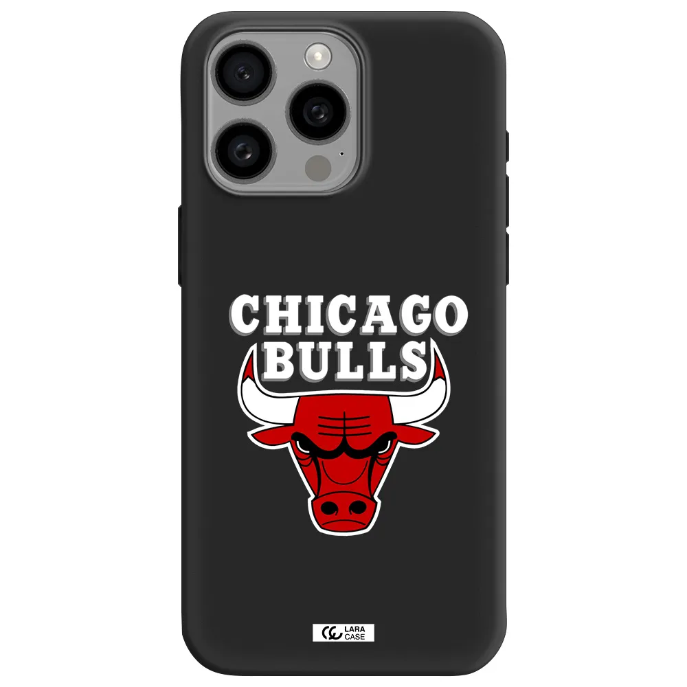Chicago Bulls Apple Iphone 15 Pro max Silicone black Case