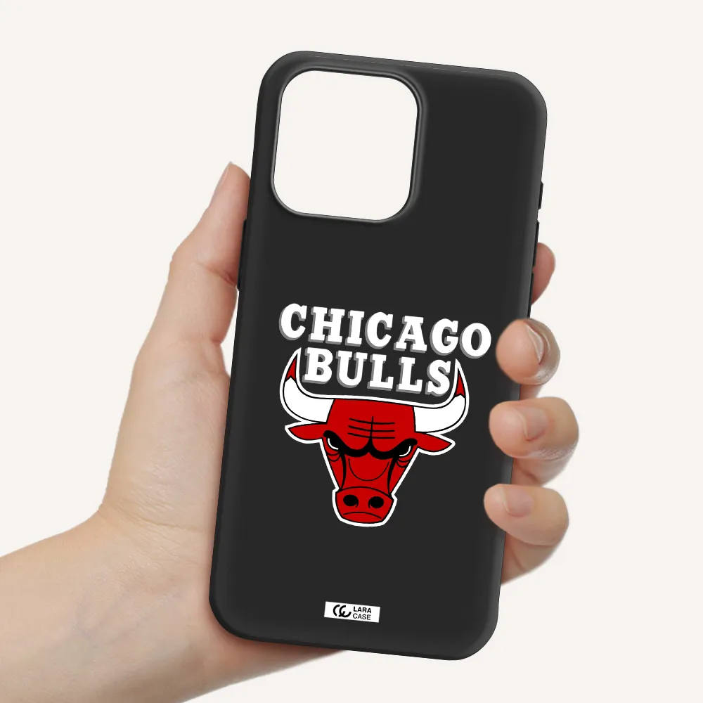 Chicago Bulls Apple Iphone 15 Pro max Silicone black Case