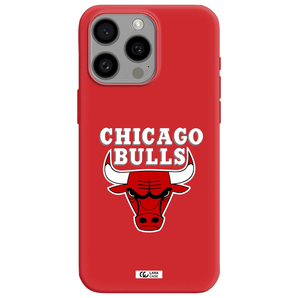 Chicago Bulls Apple Iphone 15 Pro Max Silicone Imperial Red Case