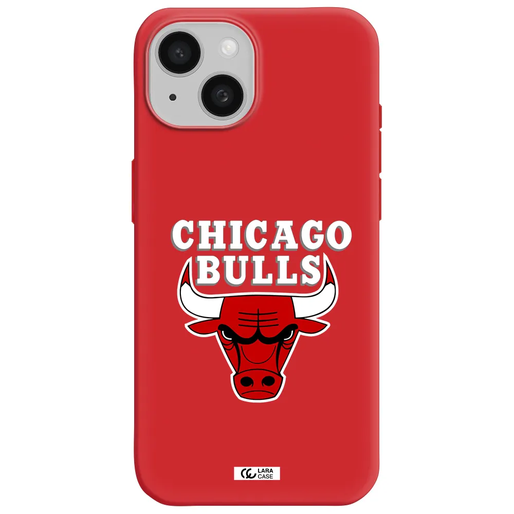 Chicago Bulls Apple Iphone 15 Silicone Imperial Red Case