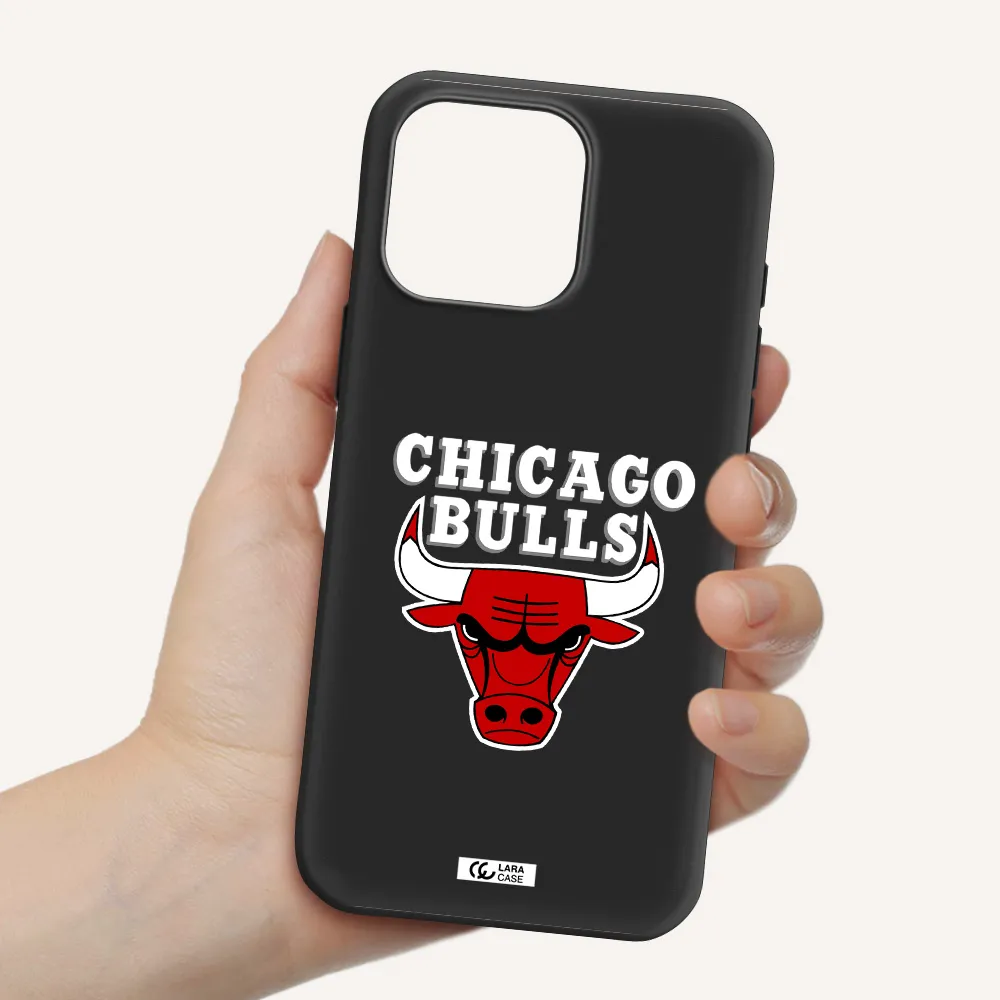 Chicago Bulls Apple Iphone 16 Pro Max Silicone Black Case