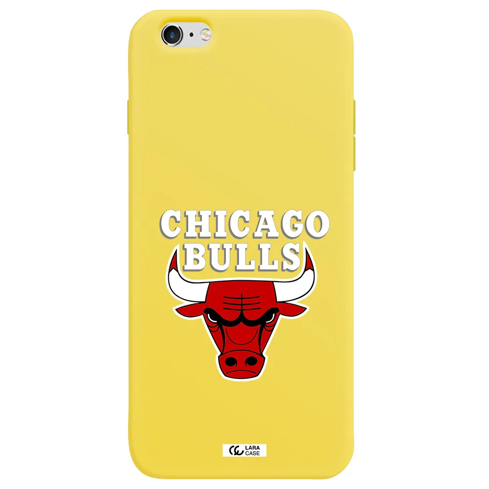 Chicago Bulls Apple iPhone 6 plus Silicone canary yellow Case