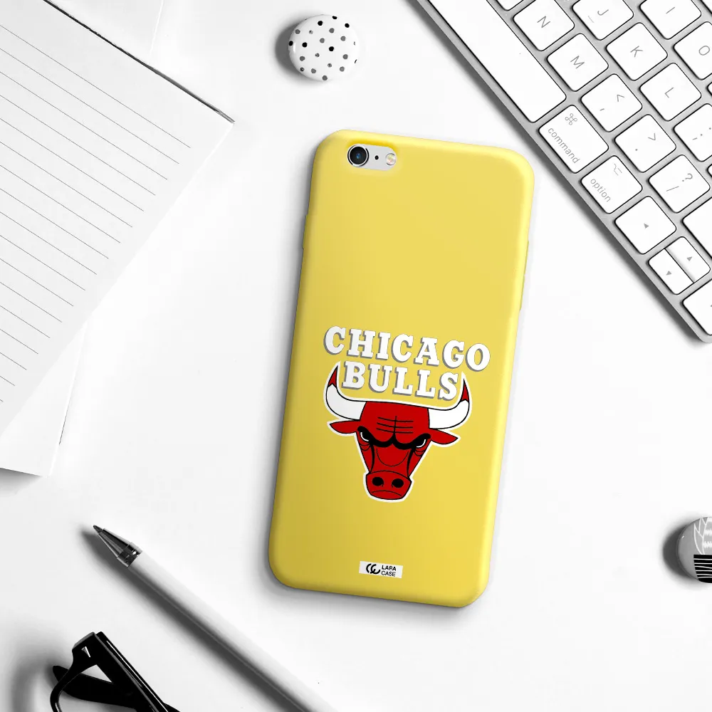 Chicago Bulls Apple iPhone 6 plus Silicone canary yellow Case