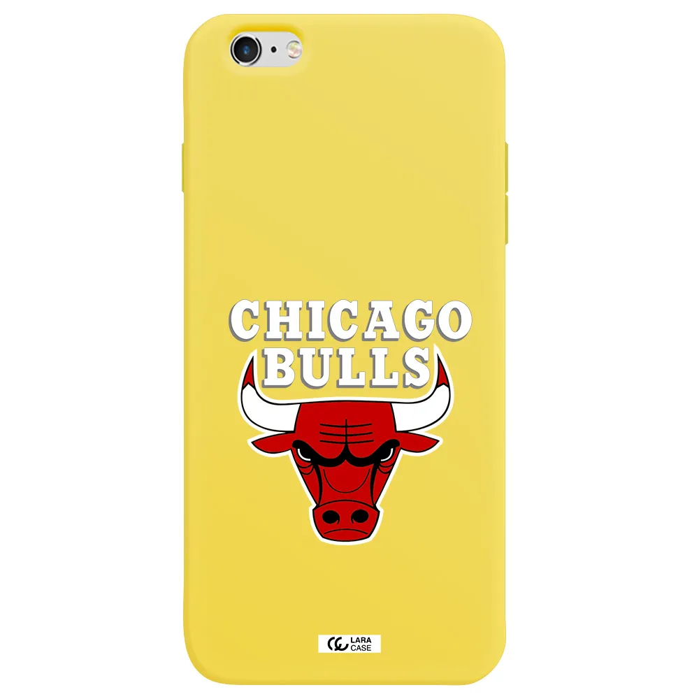 Chicago Bulls Apple iPhone 6 s plus Silicone canary yellow Case